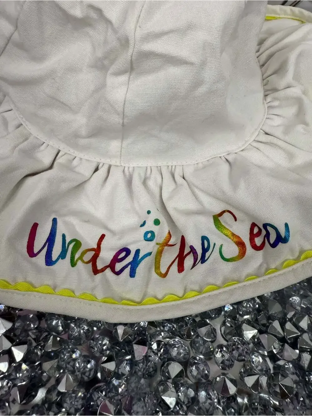 Disney hat Ariel under the sea reversible White Kids Sun Hat